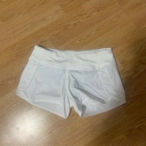 Lululemon, white shorts, lined